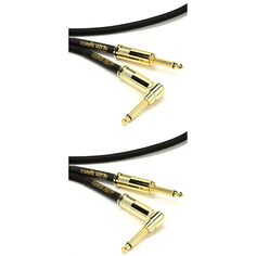 Новый Ernie Ball P06086 Плетеный инструментальный кабель с прямым и прямым углом — 18 футов, черный (2 шт.)