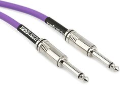 Ernie Ball P06415 Гибкий прямой инструментальный кабель — 10 футов, фиолетовый