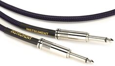 Ernie Ball P06393 Плетеный инструментальный кабель от прямого к прямому — 10 футов, фиолетово-черный