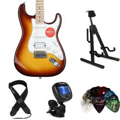 Набор инструментов для электрогитары Squier Affinity Series Stratocaster — Sienna Sunburst
