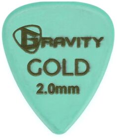 Gravity Picks Традиционный гитарный медиатор в виде каплевидного цвета, цвет золота, морская пена, 2,0 мм