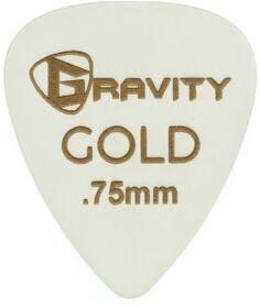 Медиаторы Gravity Picks, цветное золото, традиционный медиатор в форме капли, серый, 0,75 мм