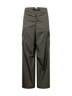 Широкие брюки-карго Weekday, темно-серый