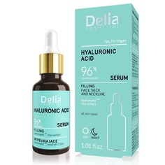 Сыворотка с гиалуроновой кислотой, антивозрастное увлажняющее средство для всех типов кожи, 30 мл, Delia Cosmetics