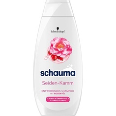 Detangling Shampoo Silk Comb 400мл - Шампунь для распутывания волос и блеска с розовым маслом, Schauma