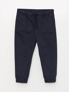 Базовые брюки для маленьких мальчиков с эластичной резинкой на талии LCW ECO, темно-синий