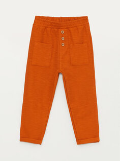 Базовый спортивный костюм для маленьких мальчиков с эластичной резинкой на талии LCW baby, матовый оранжевый