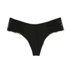 Трусы-стринги Victoria&apos;s Secret No-Show In Lace Detail, черный