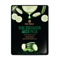 Набор: увлажняющая тканевая маска Pax Moly Real Cucumber, 10x25 мл