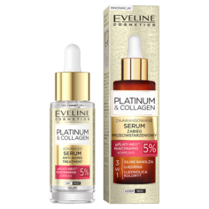Передовая антивозрастная сыворотка для лица Eveline Cosmetics Platinum&amp;Collagen, 30 мл