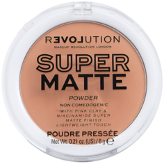 Пудра для лица теплого бежевого цвета Revolution Makeup Super Matte, 7,5 гр