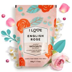 Успокаивающая и расслабляющая соль для ванн «английская роза» I Love, 500 гр