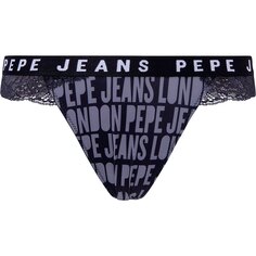 Стринги Pepe Jeans Allover Logo, черный