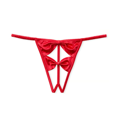 Трусы Victoria&apos;s Secret Dream Angels Dotted Mesh Lace-up V-string Bows, красный