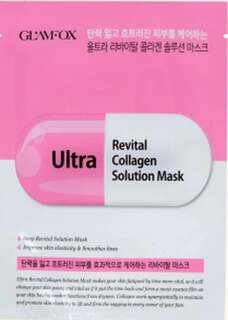 Восстанавливающая коллагеновая тканевая маска для сухой и зрелой кожи 25г. Glamfox Ultra Revital Collagen Solution Mask