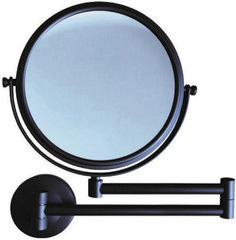 Зеркало косметическое круглое настенное подвижное черное STELLA 22.01130-B, Pozostali producenci, черный