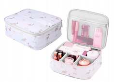 Дорожная косметичка, чемодан, фламинго, светло-розовый, Pozostali producenci, светло-розовый