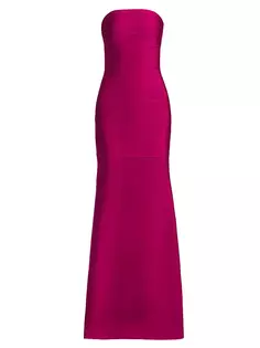 Платье Solange без бретелек с высоким разрезом Vera Wang Bride, фуксия