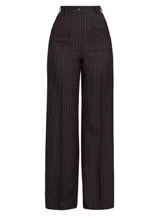 Шерстяные брюки в тонкую полоску Dolce&amp;Gabbana, цвет striped