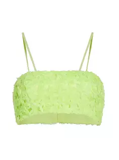 Текстурированный топ-бралетт Quintette Aje, цвет light lime green