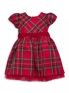 Платье из тафты в шотландскую клетку для маленьких девочек, маленьких девочек и девочек With Love Joan, красный