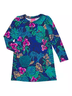 Мини-платье Jansen для маленьких девочек и девочек Lilly Pulitzer Kids, цвет low tide navy life of the party