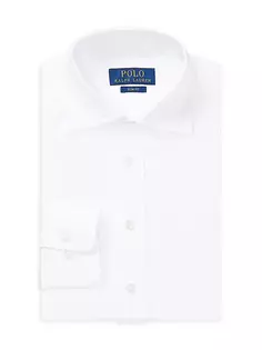 Классическая рубашка из ткани с длинными рукавами для маленьких мальчиков и мальчиков Polo Ralph Lauren, белый