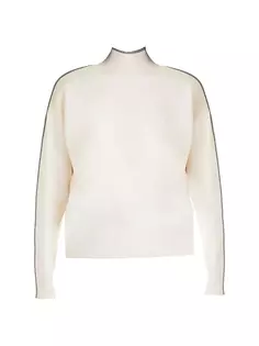 Вязаный свитер с воротником-стойкой в рамке Alala, цвет cream
