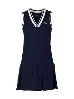 Теннисное платье из пике Lacoste x Bandier Performance Lacoste X Bandier, темно-синий