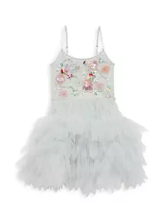 Праздничное блестящее платье-пачка для маленьких девочек и девочек Tutu Du Monde, цвет icicle