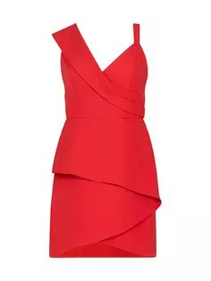 Мини-вечернее платье с драпировкой Bcbgmaxazria, цвет rosso