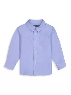 Однотонная классическая рубашка для маленького мальчика Andy &amp; Evan, синий