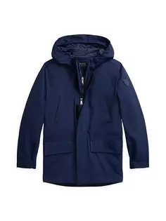 Универсальная куртка-ракушка для маленьких мальчиков и мальчиков Polo Ralph Lauren, темно-синий