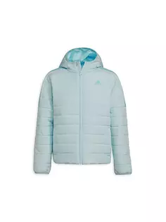 Уютная куртка-пуховик для девочки Adidas, синий