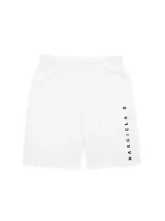 Спортивные шорты с логотипом Little Kid&apos;s &amp; Kid&apos;s Mm6 Maison Margiela, белый