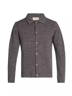 Шерстяная рубашка-поло Brent Officine Générale, серый