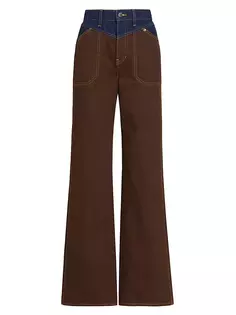 Широкие брюки Taylor с цветными блоками Veronica Beard, цвет lasso color block