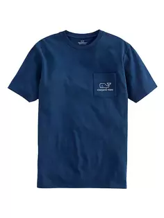 Винтажная футболка с короткими рукавами и китом Vineyard Vines, синий