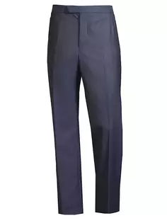 1 шерстяные брюки с лямками на спине Thom Browne, синий