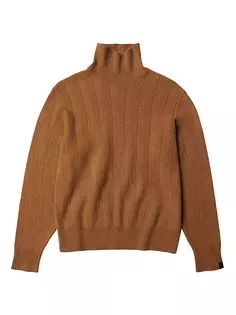 Кашемировый свитер свободного кроя с узором «елочка» Durham Rag &amp; Bone, цвет camel