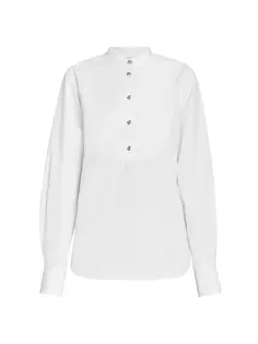 Хлопковая блузка с длинными рукавами Chloé, цвет butter cream Chloe