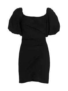 Мини-платье Merriment Zany с объемными рукавами Elliatt, черный