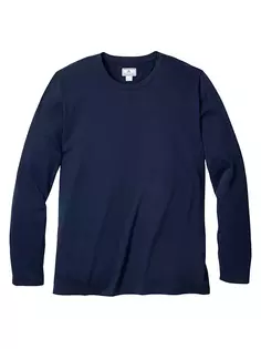 Пижамная рубашка с длинными рукавами Pima Petite Plume, темно-синий