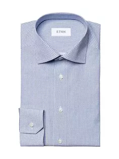 Рубашка современного кроя с принтом Eton, синий