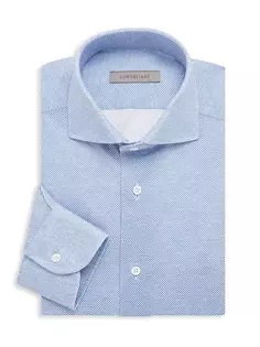 Рубашка из джерси с пуговицами спереди Microdesign Corneliani, синий