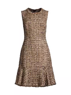 Твидовое платье Reilly с эффектом металлик Kobi Halperin, золото