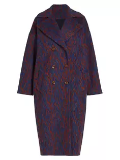 Жаккардовое пальто Marianna из смесовой шерсти Ulla Johnson, цвет ocelot