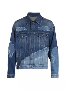 Джинсовая куртка с эффектом потертости Dolce&amp;Gabbana, цвет variante abbinata