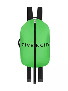 Рюкзак с молнией G из нейлона Givenchy, цвет bright green