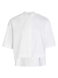 Укороченная рубашка из поплина Rosetta Getty, белый